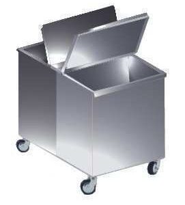 Contenitore inox carrellato