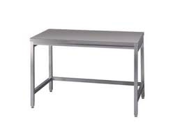 Tavoli inox su gambe con traverse