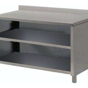 Tavolo armadio inox a giorno con alzatina