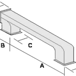 Collettore di raccordo 240 per cappe Future e Optima con 2 attacchi