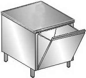 Tramogge inox ribaltabili 600 - piano senza alzatina