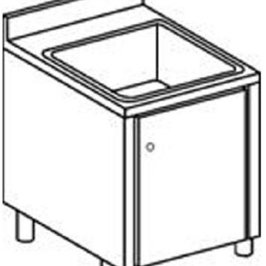 Lavelli inox 700 armadiati 1 vasca