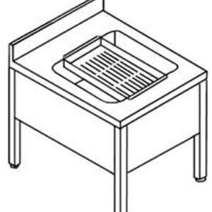 Vuotatoio su gambe con griglia