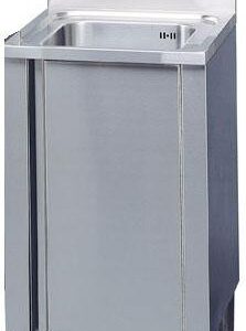 Lavamani su mobile armadio con 1 vasca trapezoidale completa di piletta