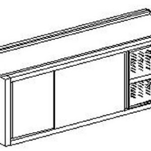 Mobili pensili inox 400 ad armadio con scolabicchieri e scolapentole