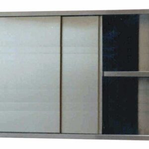 Mobili pensili inox 400 alti ad armadio con porte scorrevoli