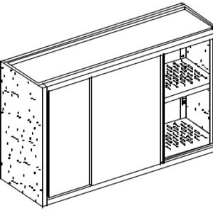 Mobili pensili inox 400 alti ad armadio con scolabicchieri e scolapentole
