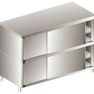 Armadi inox 600 a due elementi sovrapposti con sportelli scorrevoli