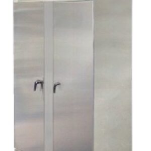 Armadi portascope inox 400  con 1 vano portascope e sportelli a battente