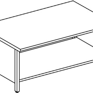 Tavoli inox 1200 su strutture con fianchi con 4 gambe e con ripiano inferiore