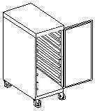 Armadi inox portacontenitori carrellati