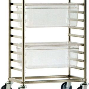 Carrelli inox porta bacinelle gastronorme