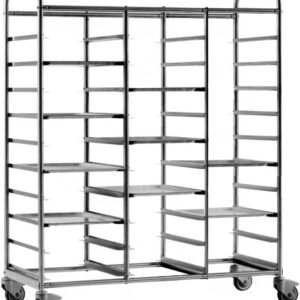 Carrelli inox porta vassoi euronorme