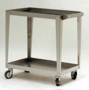 Carrelli inox multiuso a 2 piani, struttura saldata 830