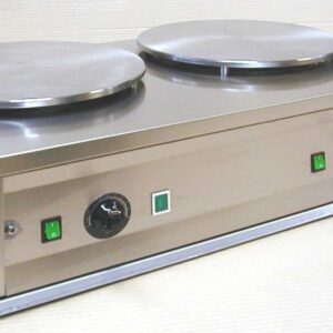 Piastra per crepes inox elettrica 2x380