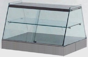 Vetrine neutre inox 630 da banco con cristalli piani