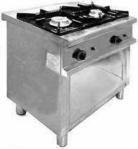 Fornelloni inox a gas 600 su armadio a giorno 3 F