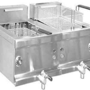 Friggitrici inox elettriche Combi 600, 2 vasche da banco L12+12