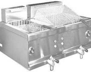 Friggitrici inox elettriche Combi 600, 2 vasche da banco L12+24