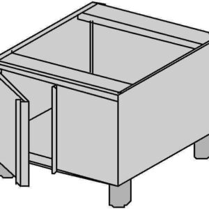 Base armadio per friggitrici 80 a gas da banco