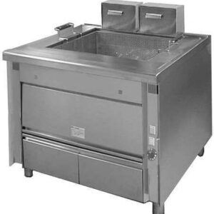 Friggitrici inox elettriche ad una vasca su mobile