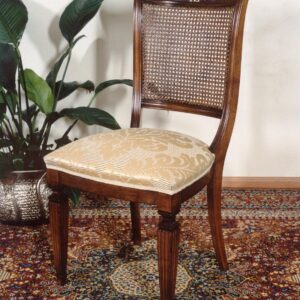 Sedia con schienale in paglia di Vienna