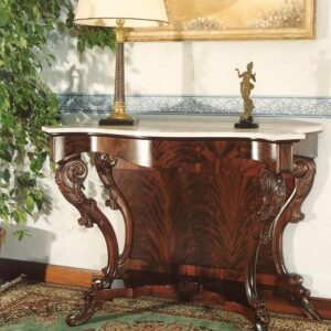 Consolle con cassetto e piano in marmo