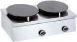 Piastra per crepes inox 450 a gas 2x380
