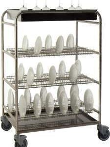 Carrelli scola piatti e bicchieri con struttura inox 186P