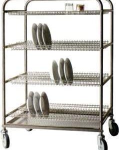 Carrelli scola piatti e bicchieri con struttura inox 124P