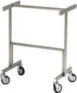 Carrello inox per vetrine 800