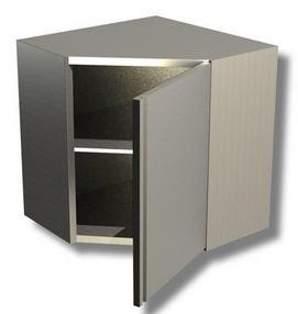 Mobili pensili inox 400 ad angolo ad armadio