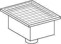 Vasca grigliata inox a pavimento 300