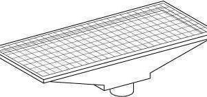 Vasca grigliata inox a pavimento 2000